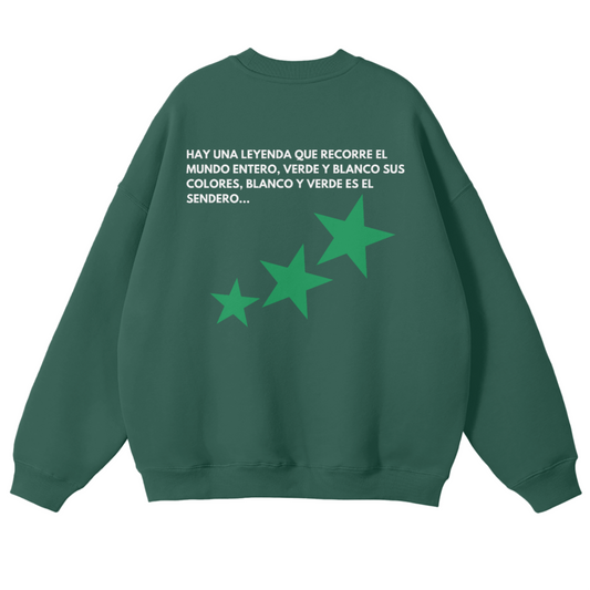 VERDE Y BLANCO SWEATSHIRT