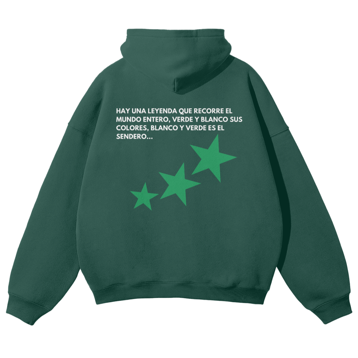 VERDE Y BLANCO HOODIE