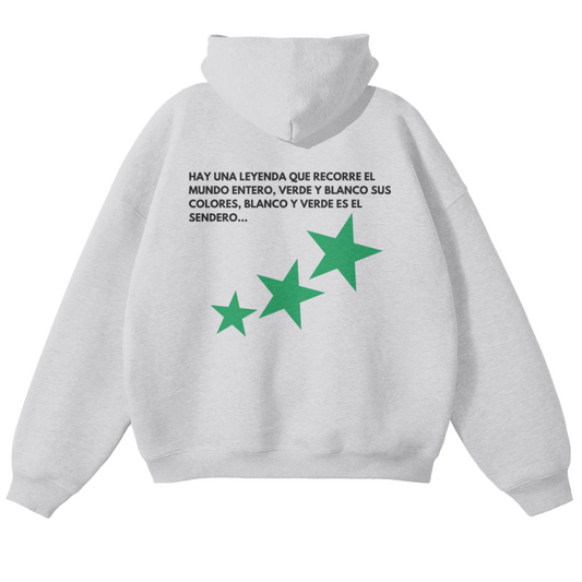 VERDE Y BLANCO HOODIE