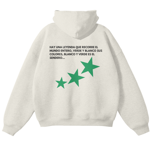 VERDE Y BLANCO HOODIE