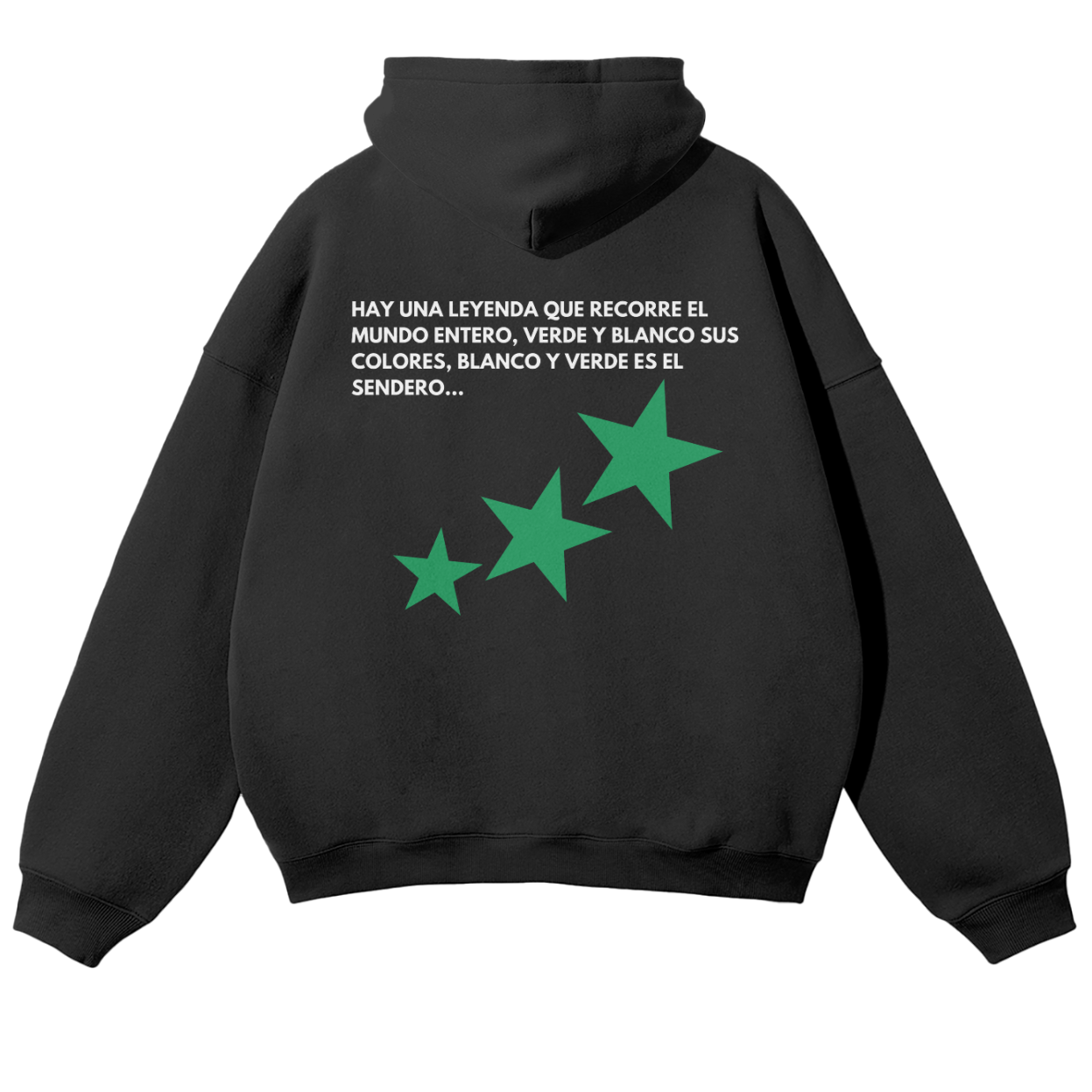 VERDE Y BLANCO HOODIE